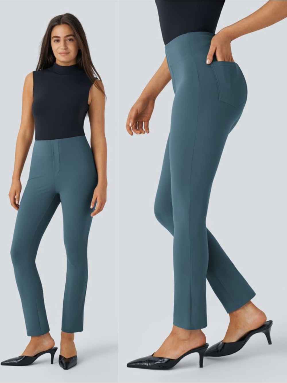 NEW Halara Flex High Waisted Pocket Tapered Work Pants NWT. Sk6